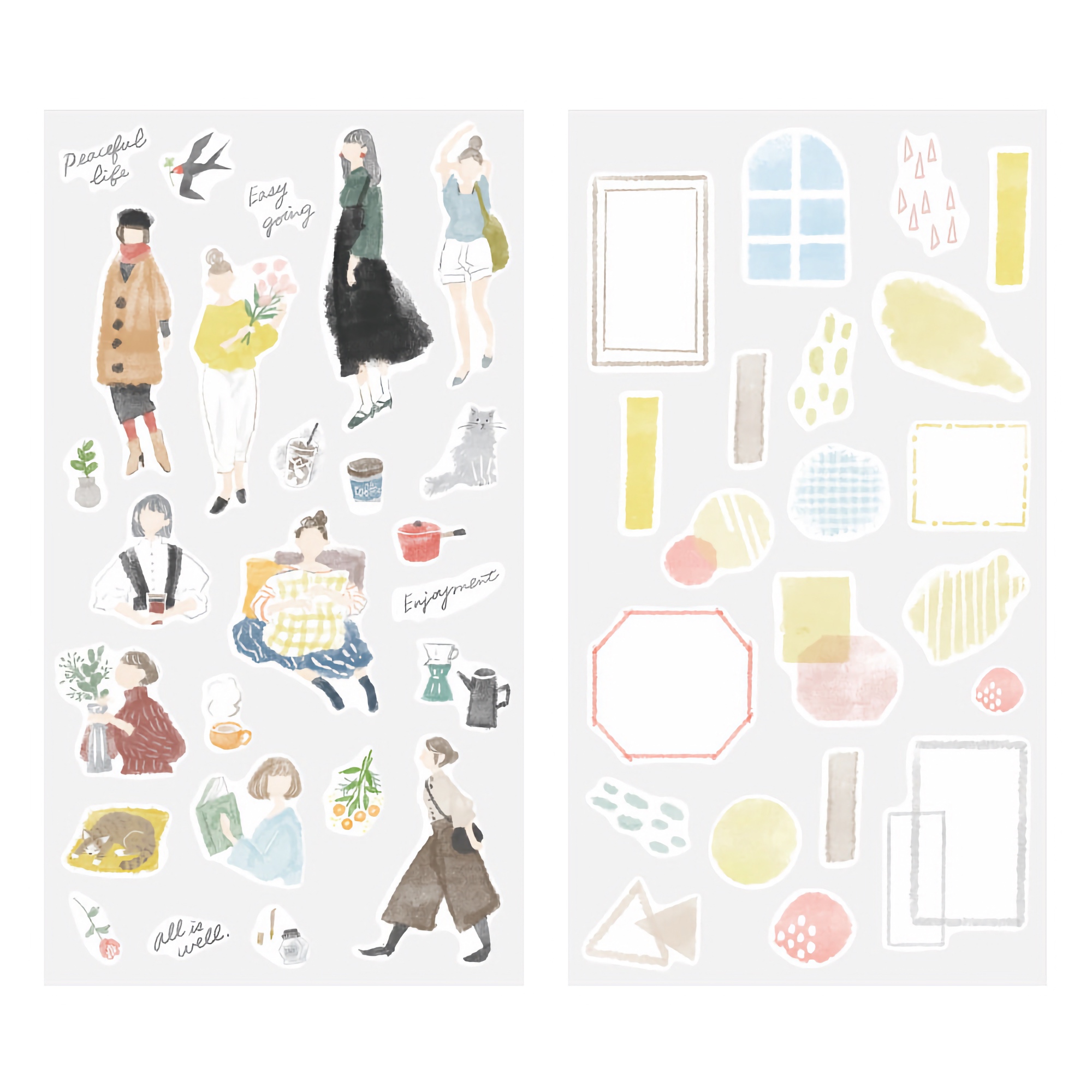 Midori Sticker Two Sheets Fashion