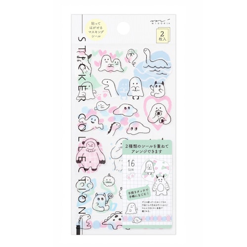 Midori Sticker Two Sheets Monster
