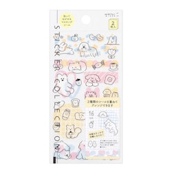 Midori Sticker Two Sheets Cute Motif