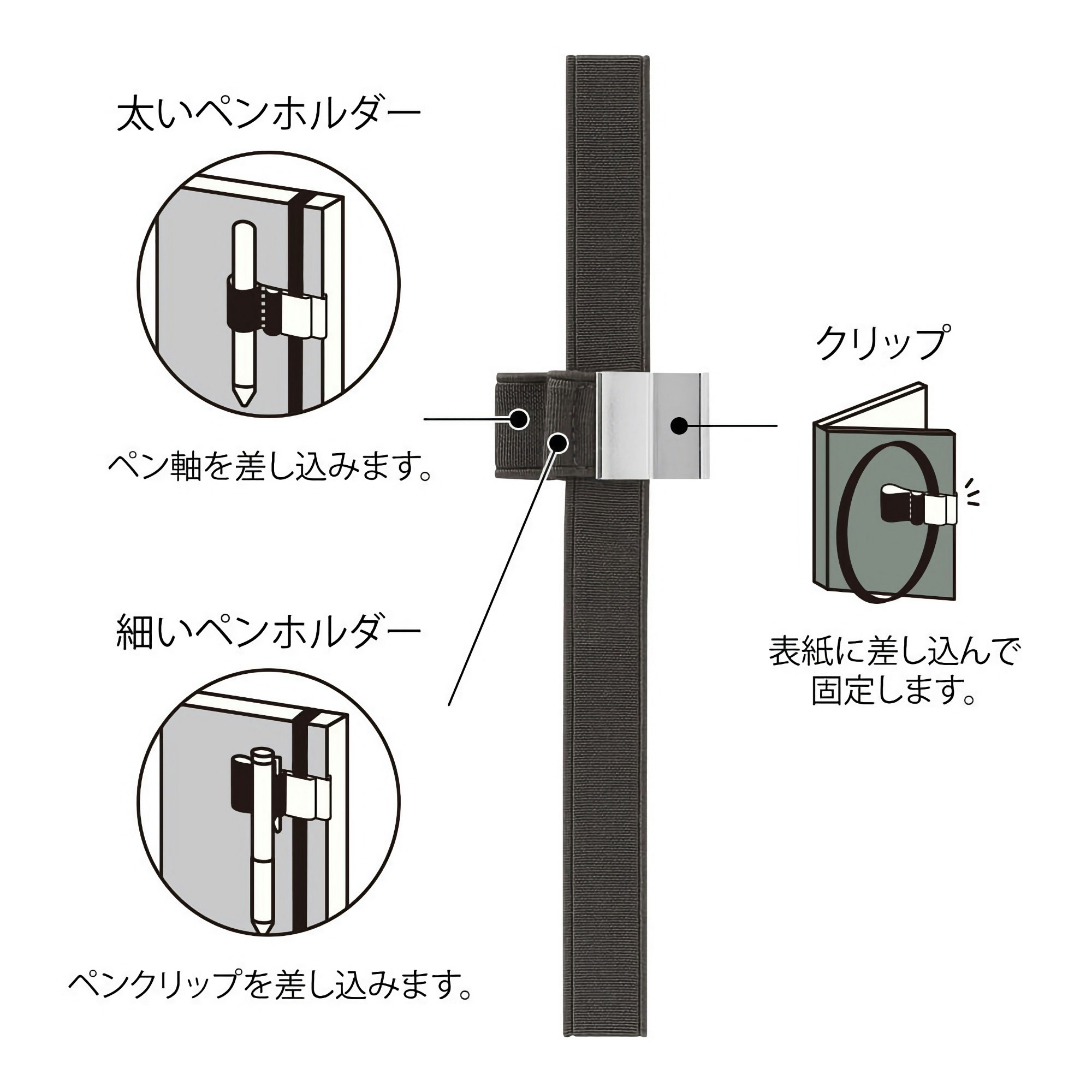 Midori Penholder Band (B6–A5) Black