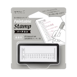 Midori Paintable Stamp Pre-inked Half Size Vertical