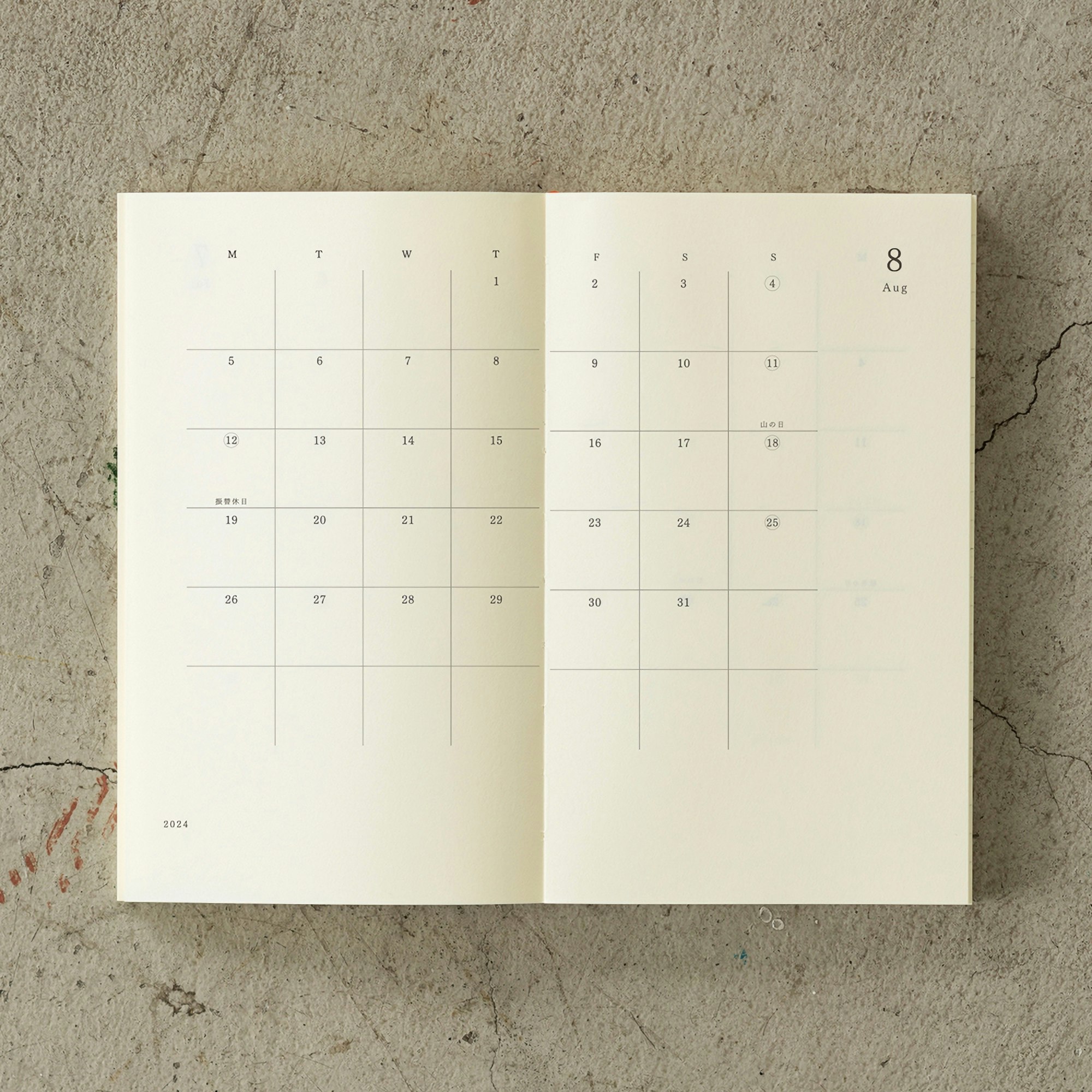 Midori MD Notebook 2024 Diary B6 Slim