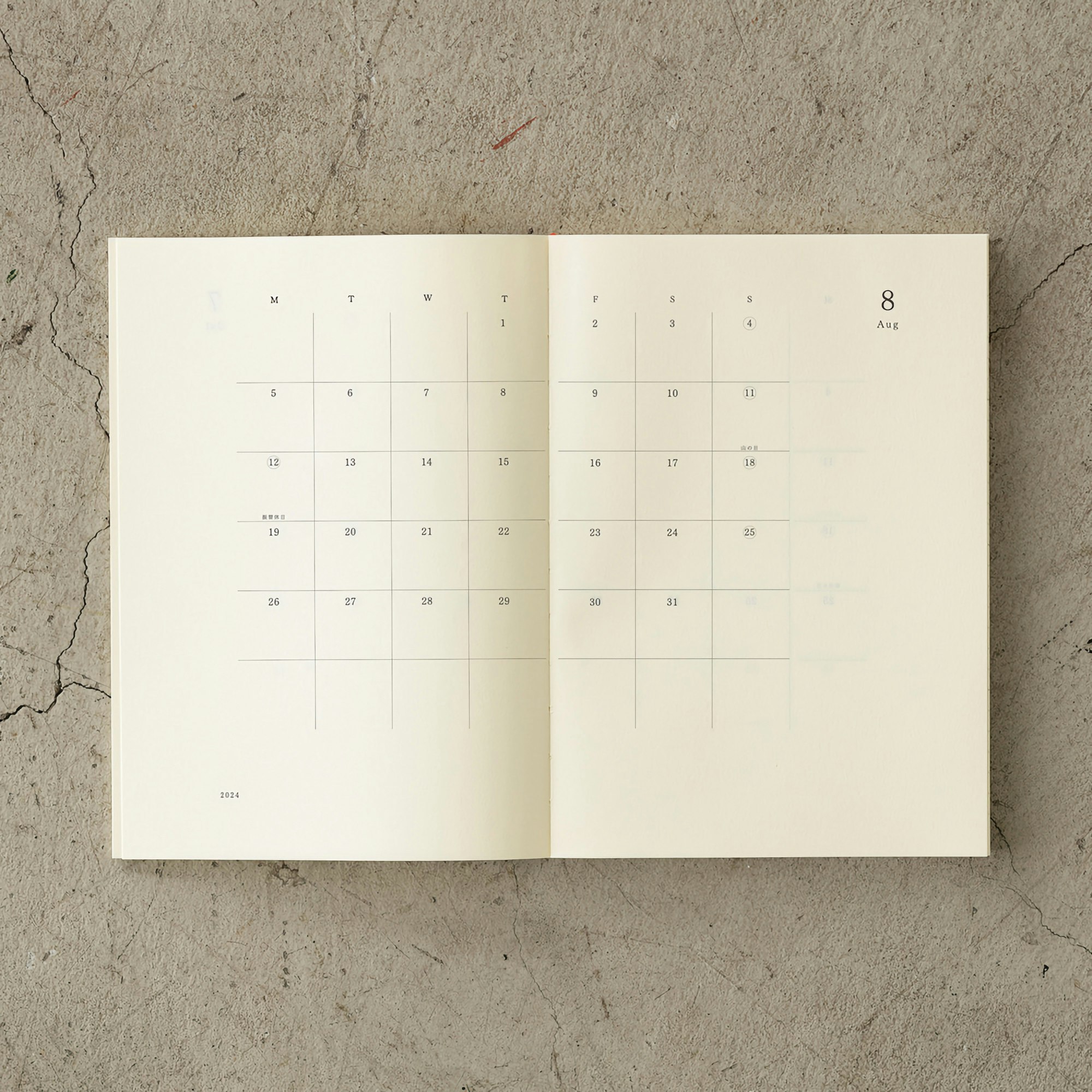 Midori MD Notebook 2024 Diary A5 Thin