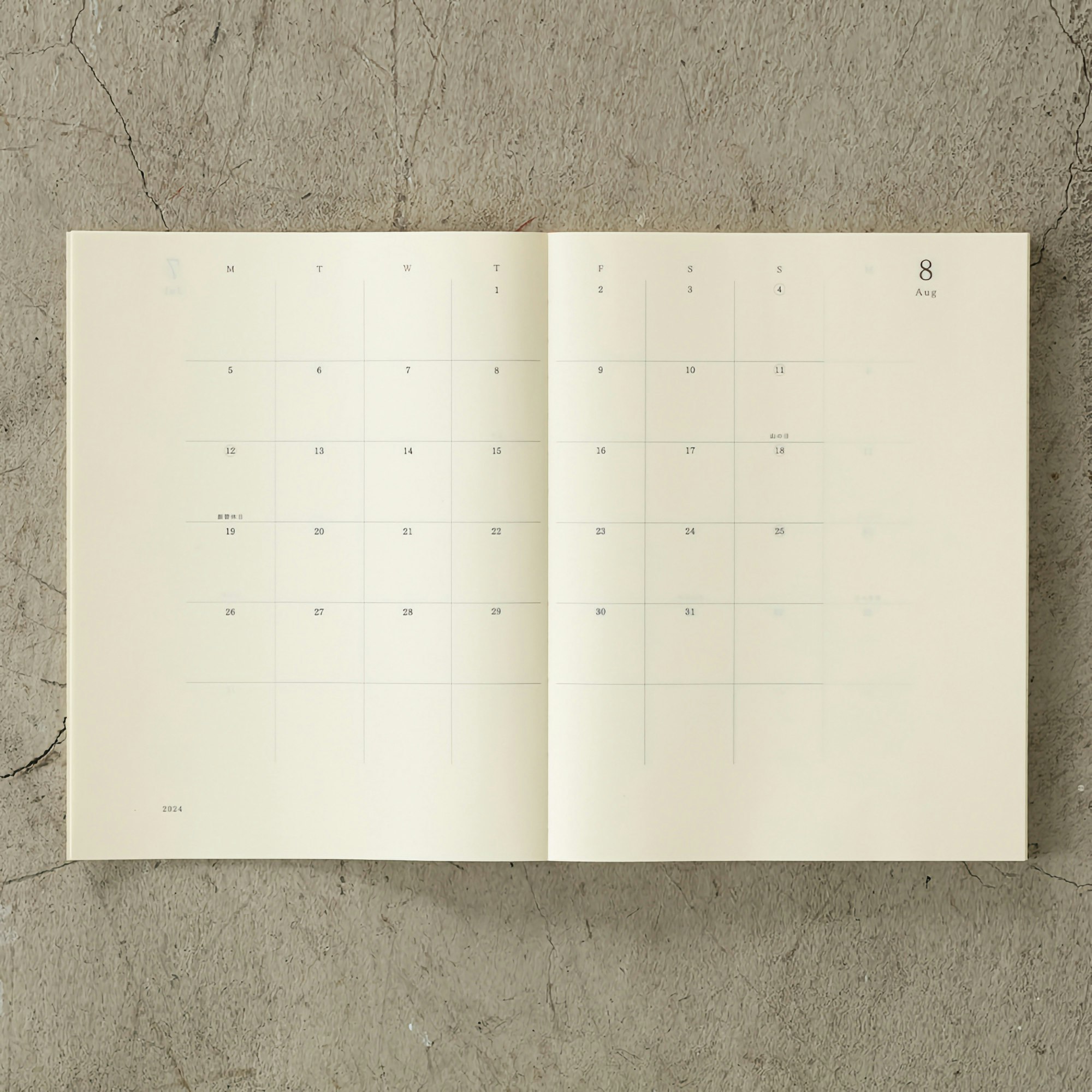 Midori MD Notebook 2024 Diary A4 Thin