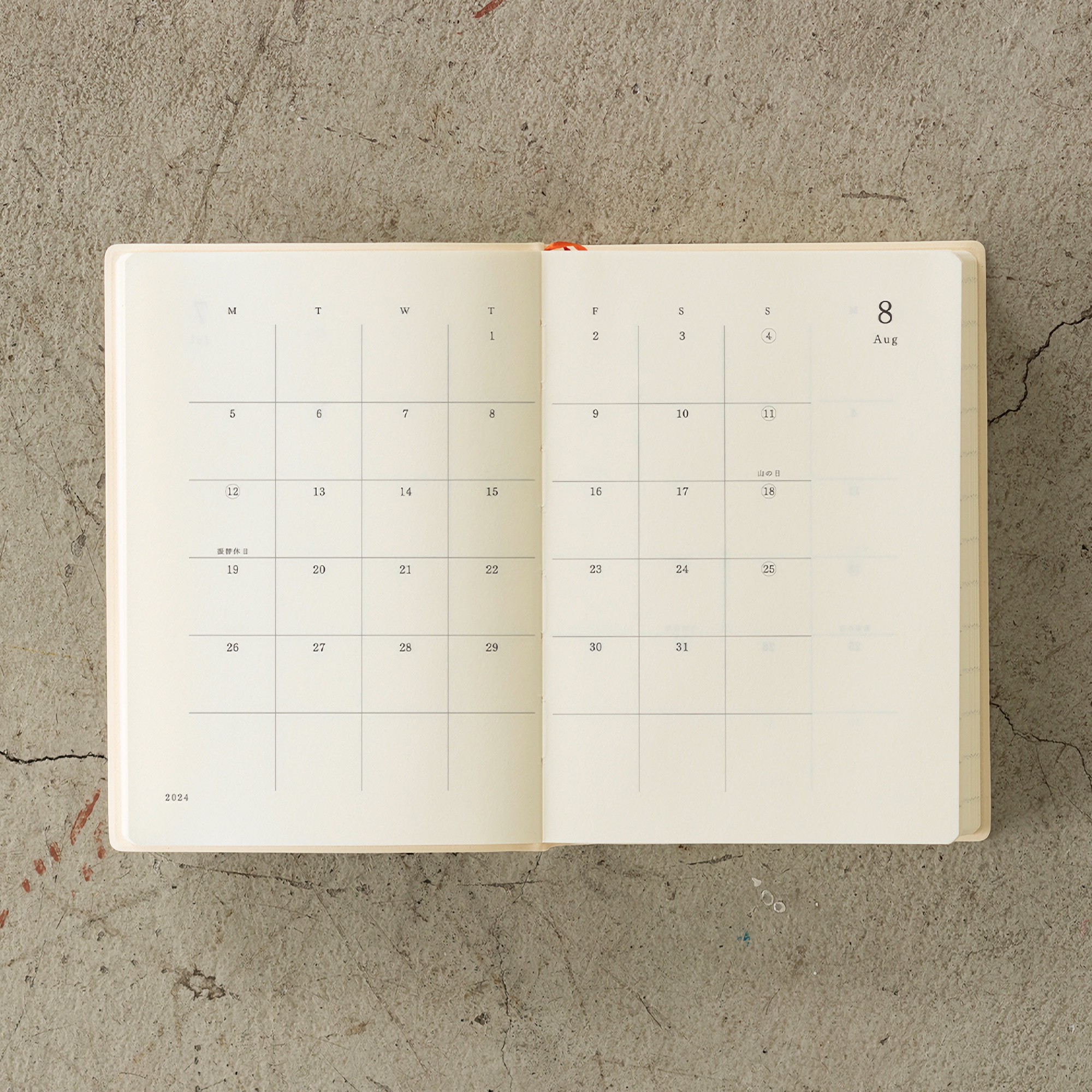 Midori MD Notebook 2024 Diary A6 1Day 1Page