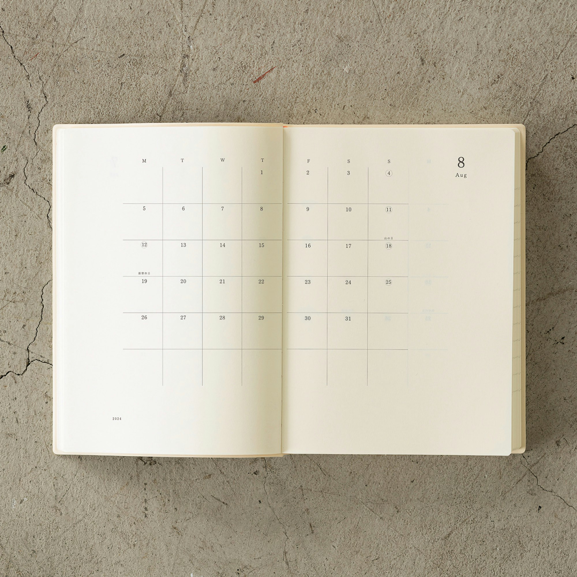 Midori MD Notebook 2024 Diary A5 1Day 1Page