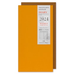 Traveler’s Company Traveler's notebook - 2024 Weekly + Vertical Refill, Regular Size