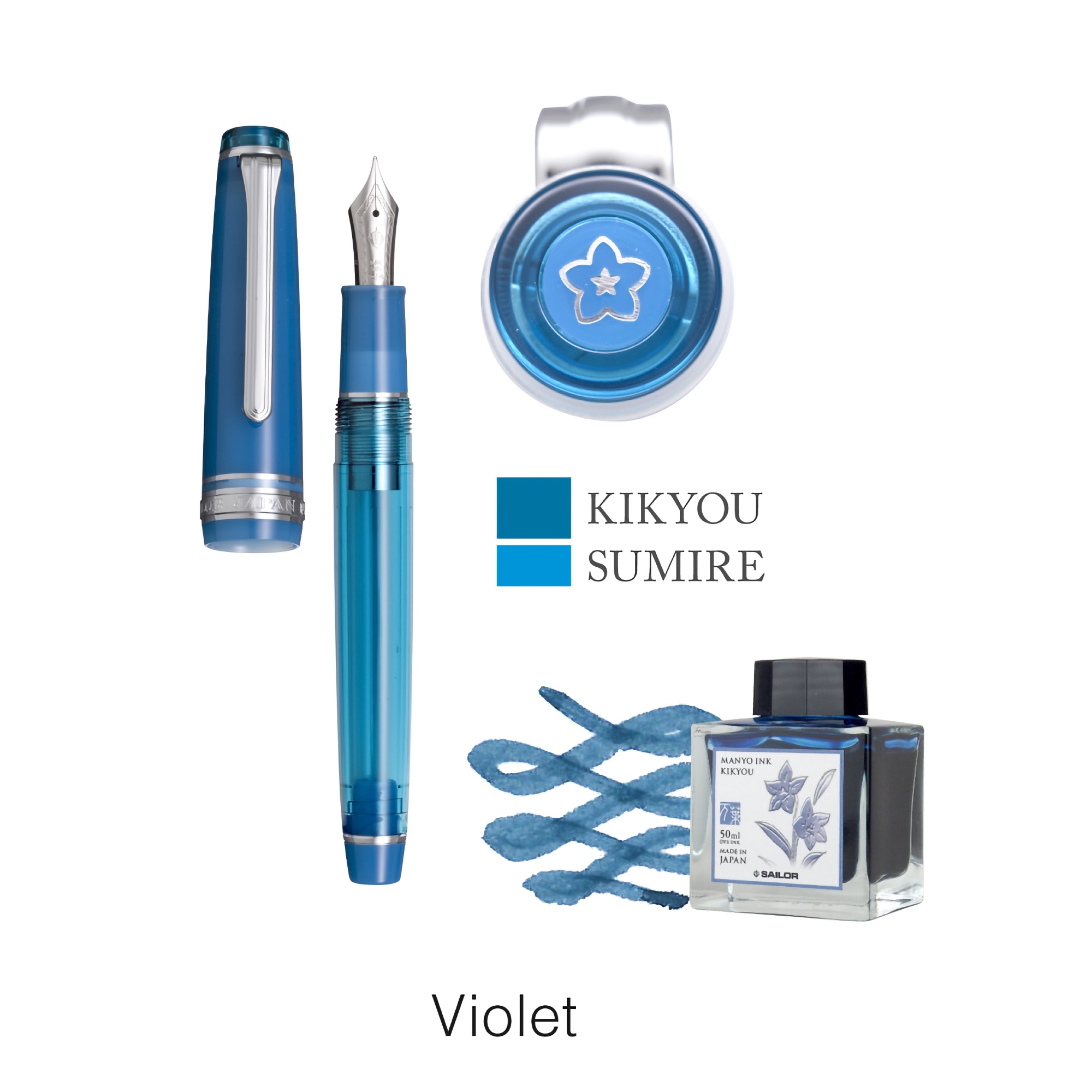 Sailor Professional Gear Slim (Sapporo) – Manyo Fountain Pen Set #2 Violet