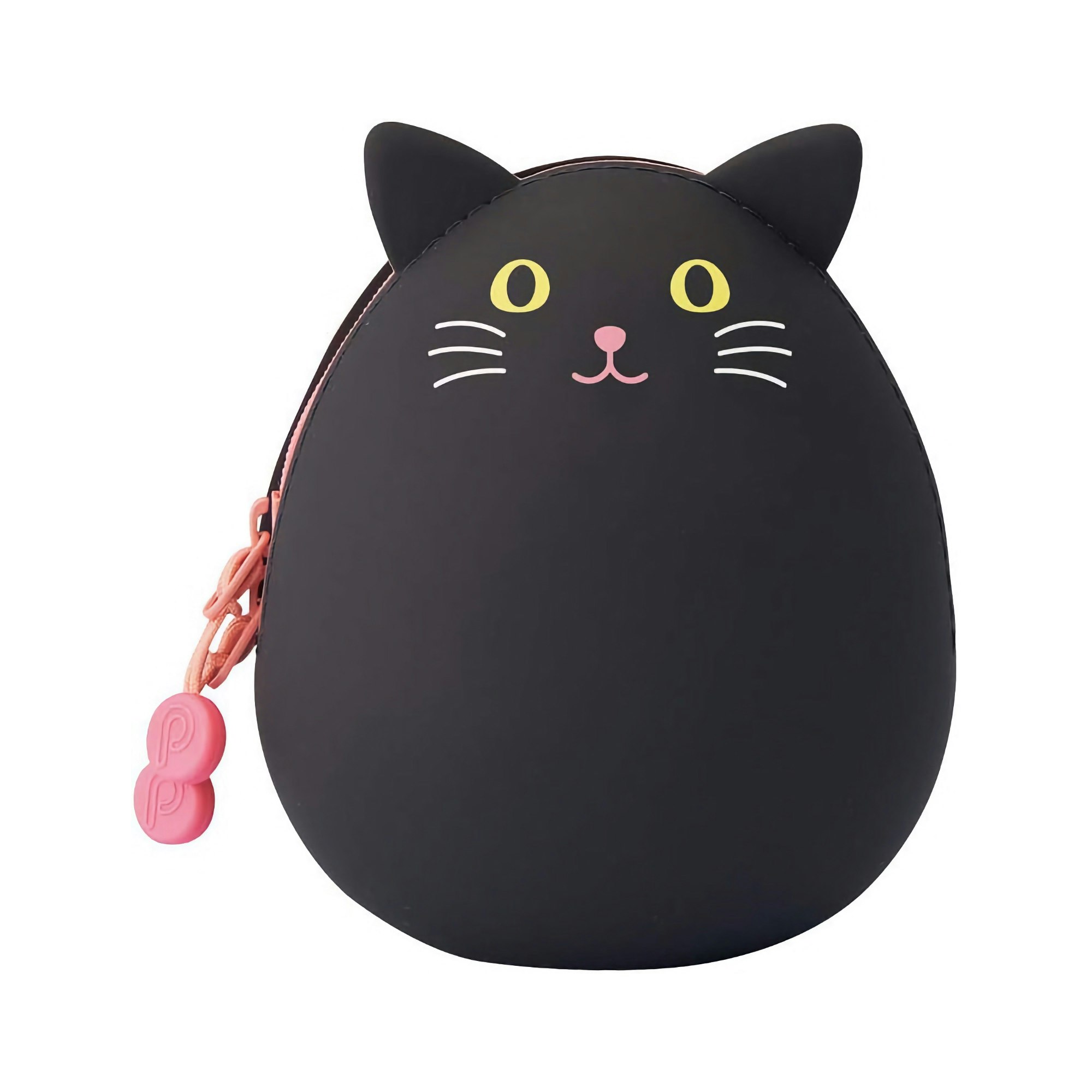 LIHIT LAB PuniLabo Mini Egg Pouch Black Cat