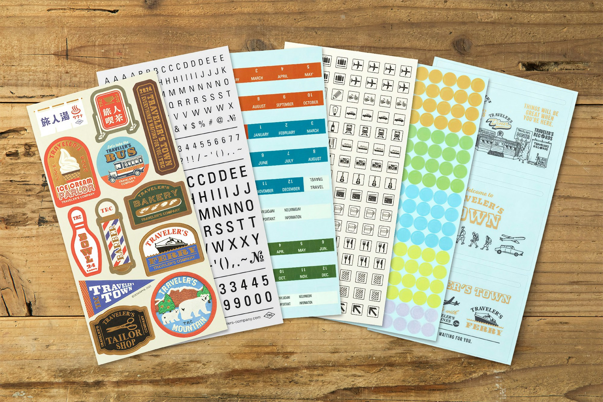 Traveler’s Company Traveler's notebook - 2024 Customized sticker set