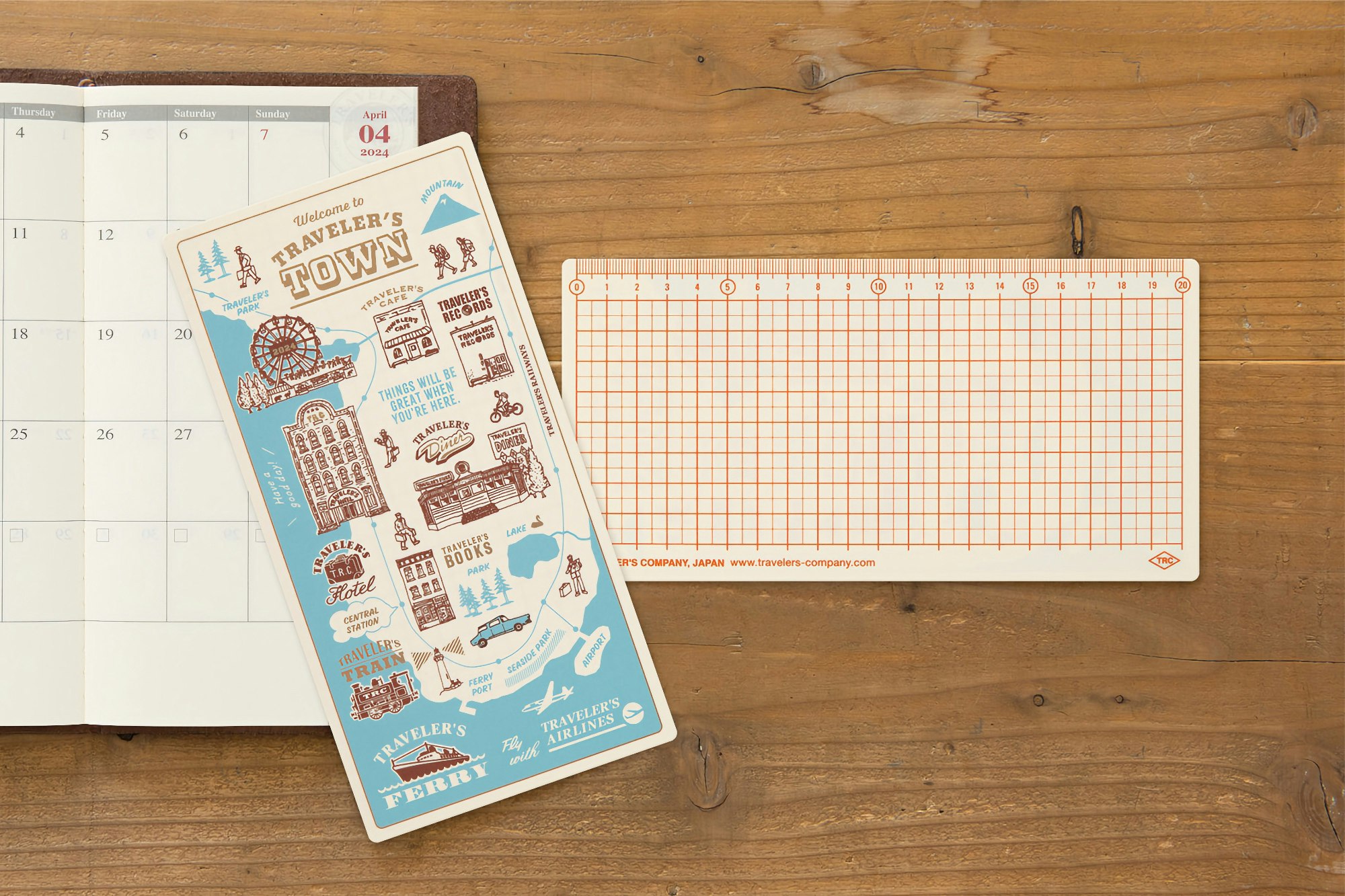 Traveler’s Company Traveler's notebook - 2024 Underlay Plastic Sheet, Regular size