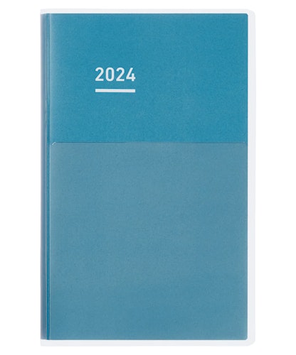 Kokuyo Jibun Techo DAYs Diary 2024 A5 Slim Blue