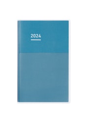Kokuyo Jibun Techo DAYs Diary 2024 Mini B6 Slim Blue