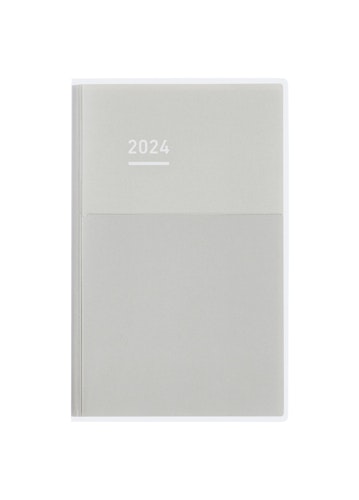 Kokuyo Jibun Techo DAYs Diary 2024 Mini B6 Slim Gray