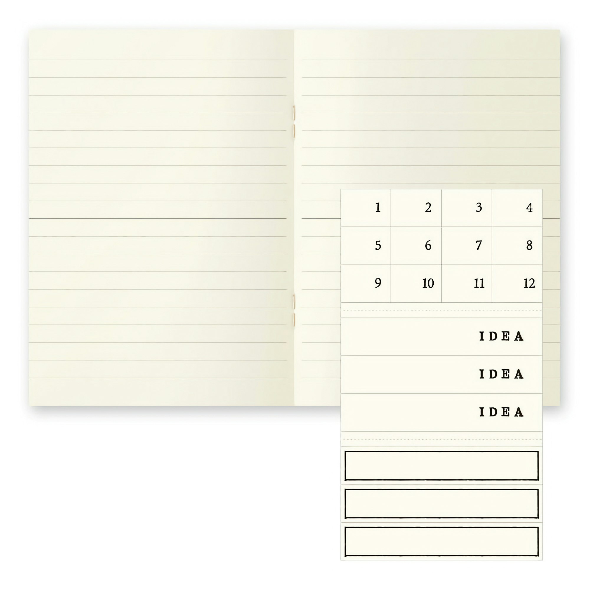 Midori MD Notebook Light [A6] Linjerad 3-pack