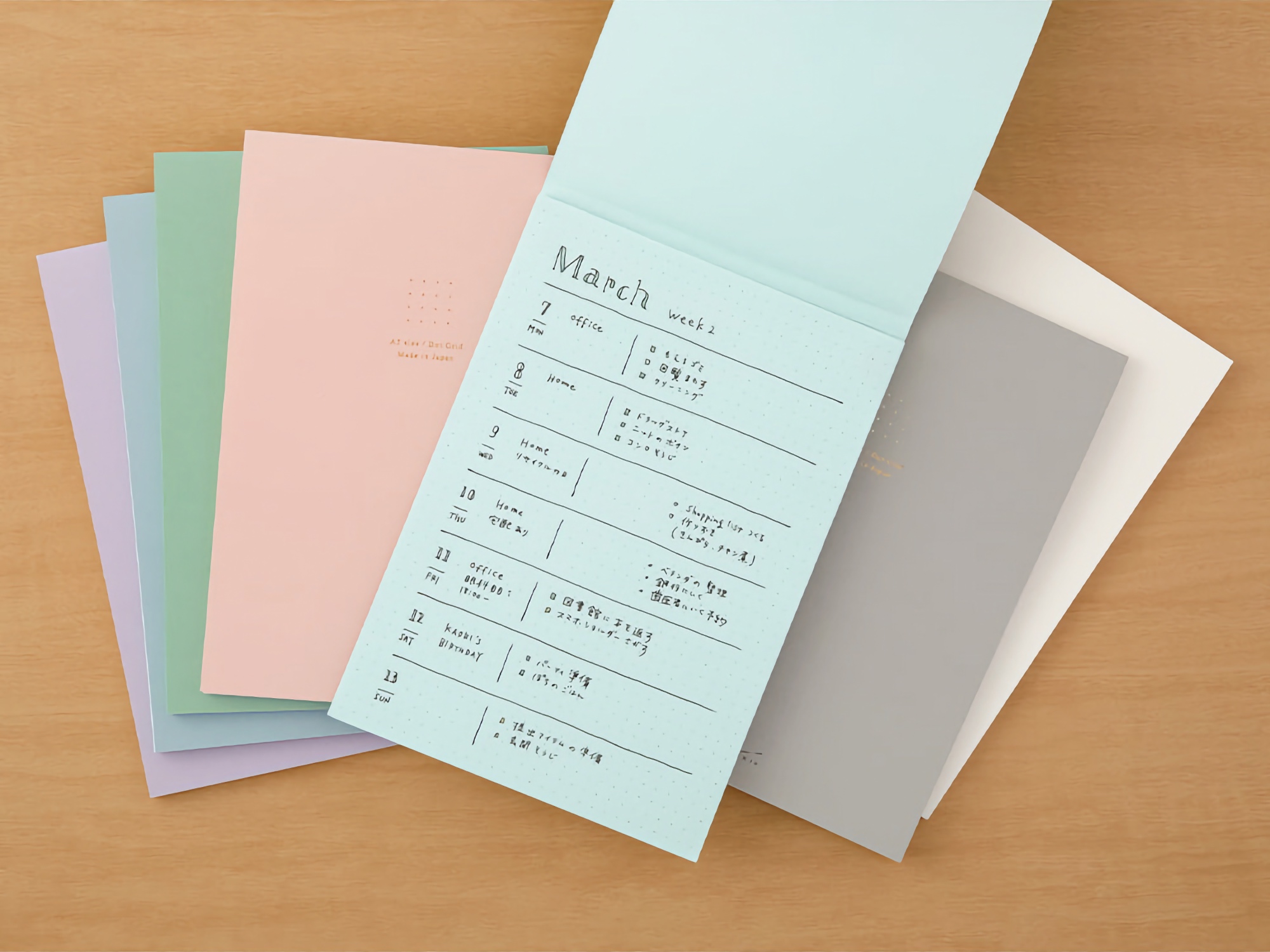 Midori Color Dot Grid Paper Pad A5 Green