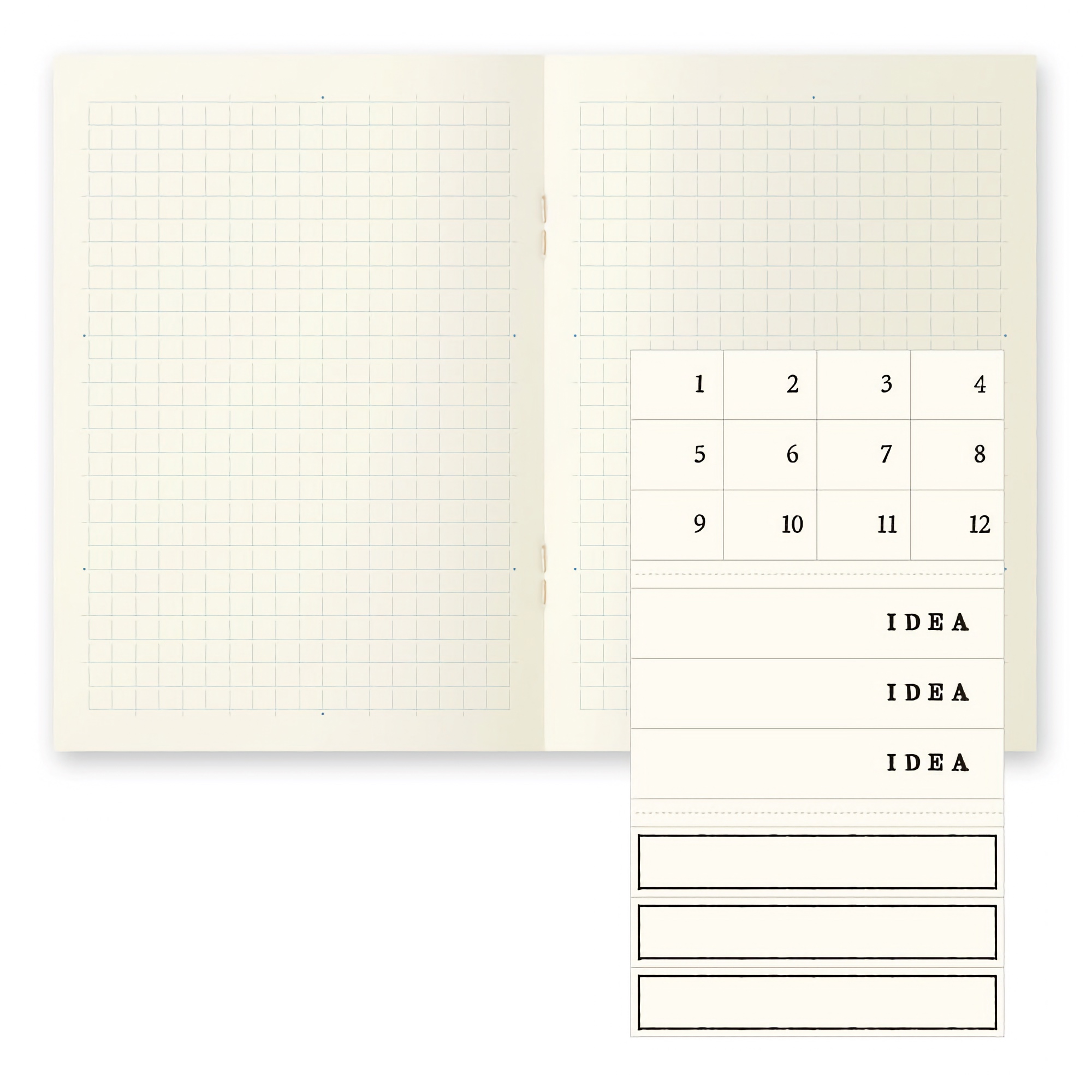 Midori MD Notebook Light [A6] Grid (Pack of 3)