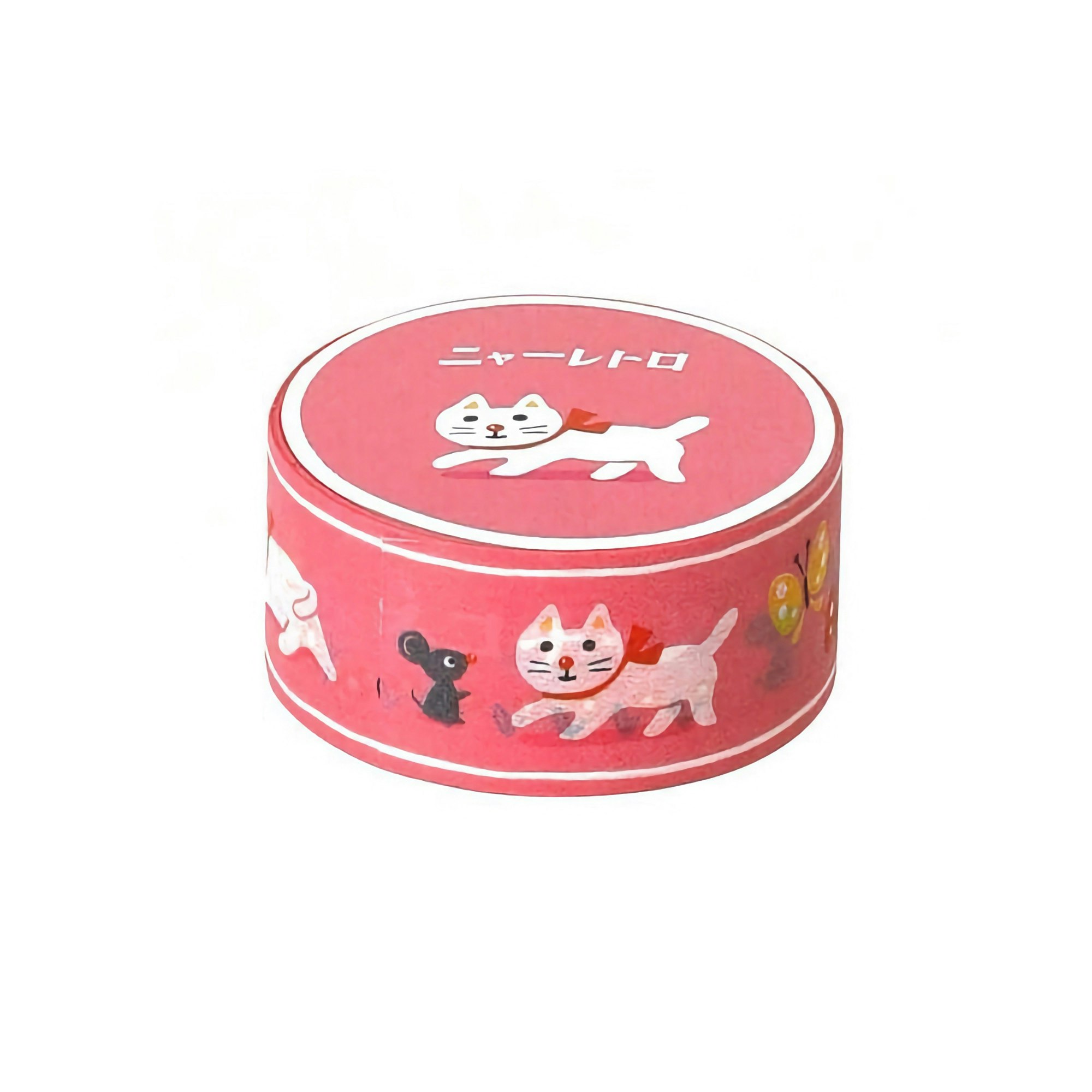 Hightide Retro Masking Tape White Cat