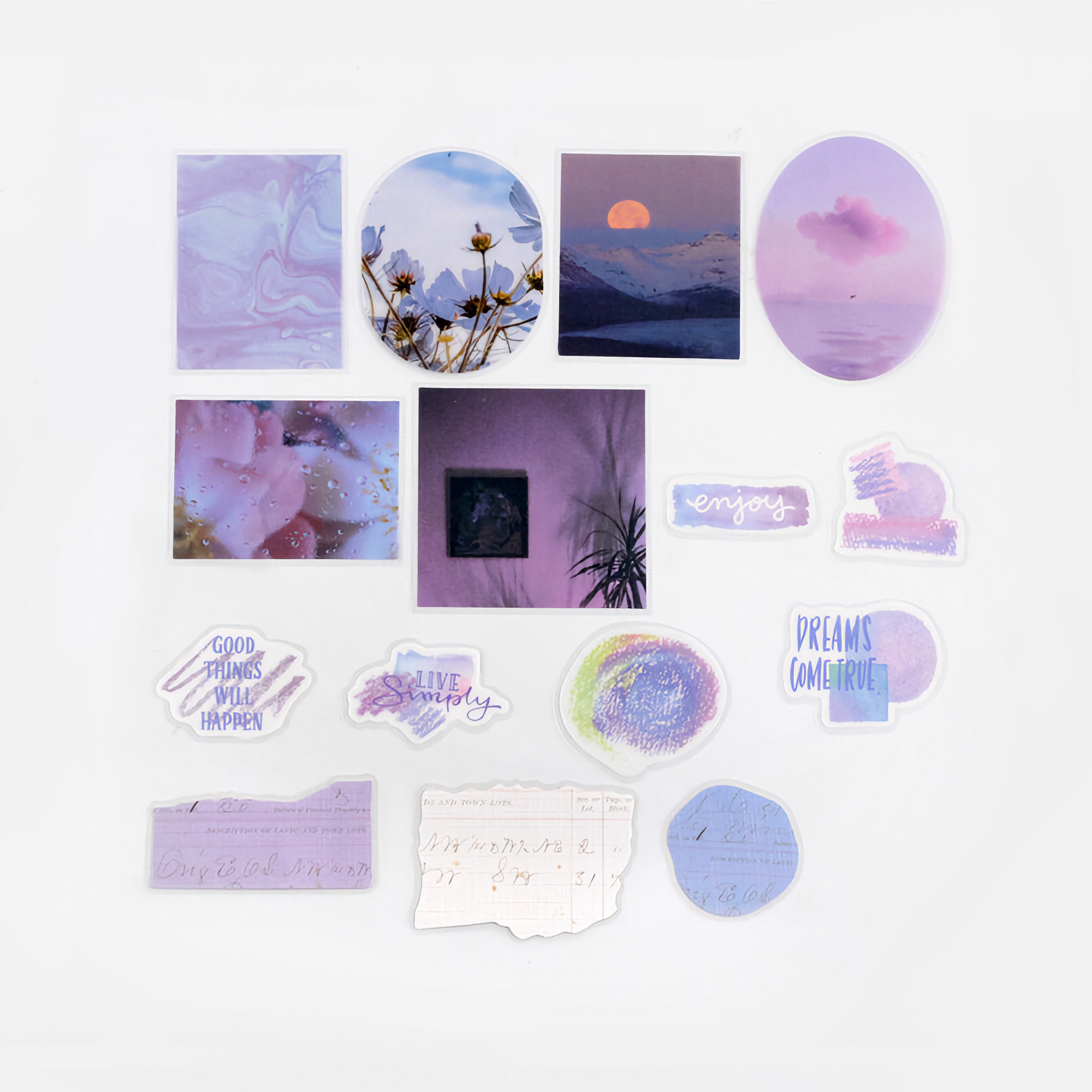 BGM Flake Stickers Color Poems / Purple Tracing Paper
