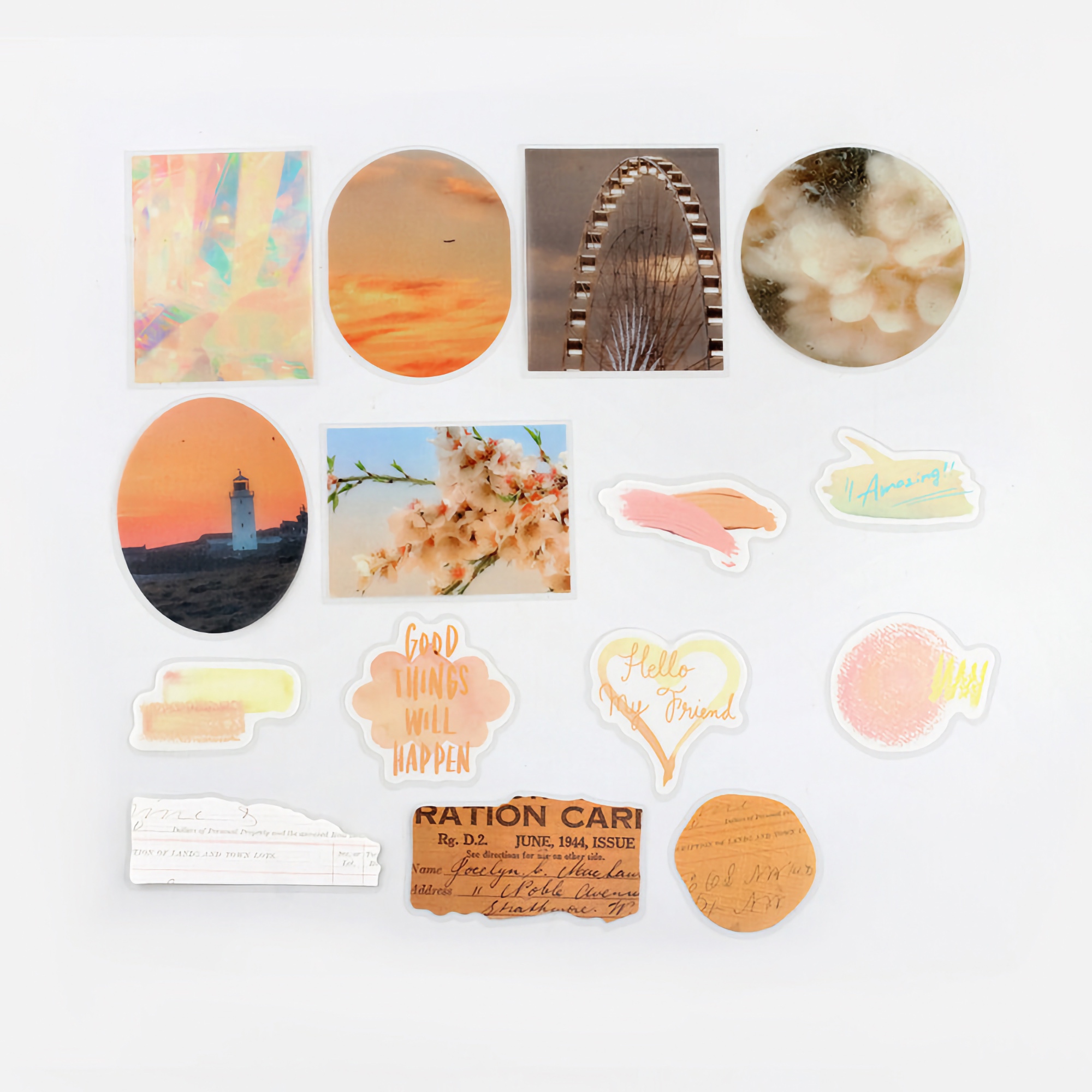 BGM Flake Stickers Color Poems / Yellow Tracing Paper