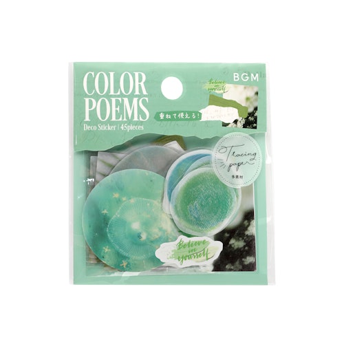 BGM Flake Stickers Color Poems / Green Tracing Paper