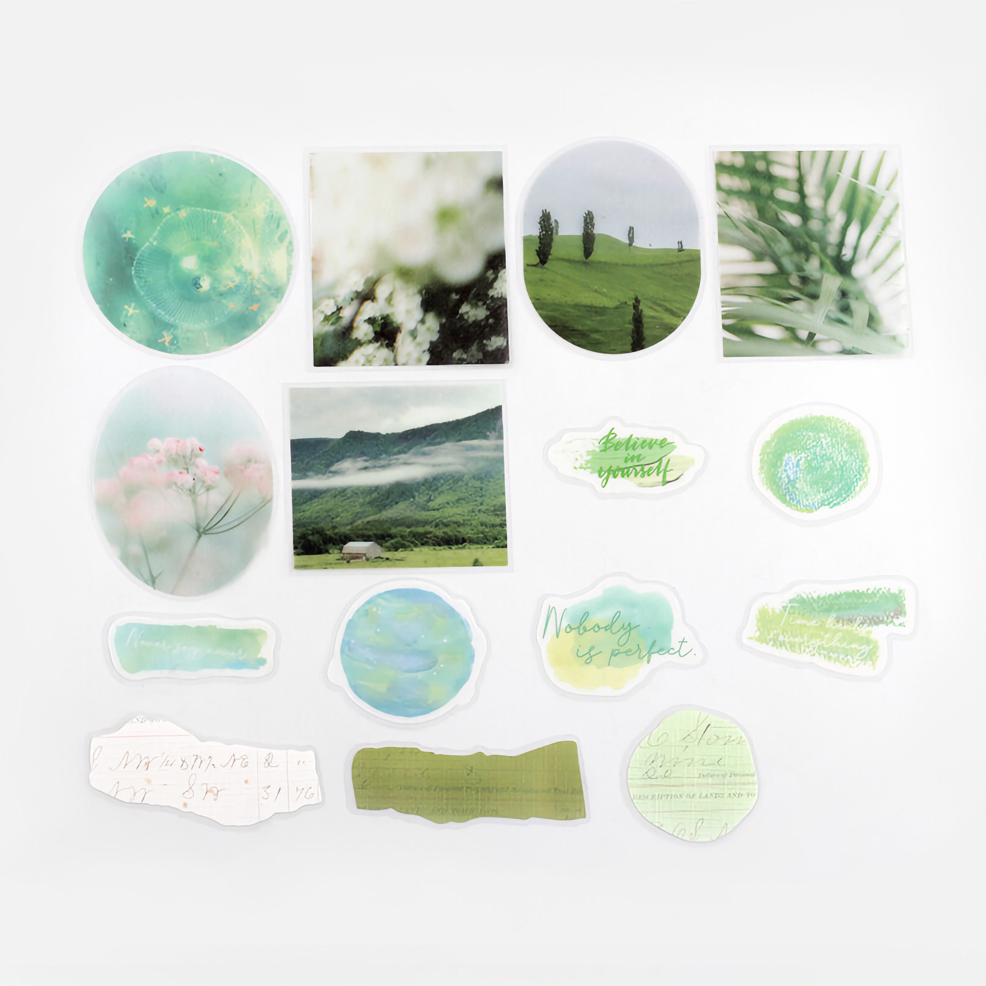 BGM Flake Stickers Color Poems / Green Tracing Paper