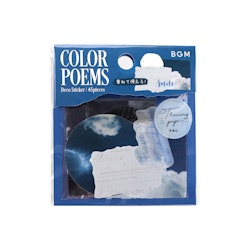 BGM Flake Stickers Color Poems / Navy Tracing Paper