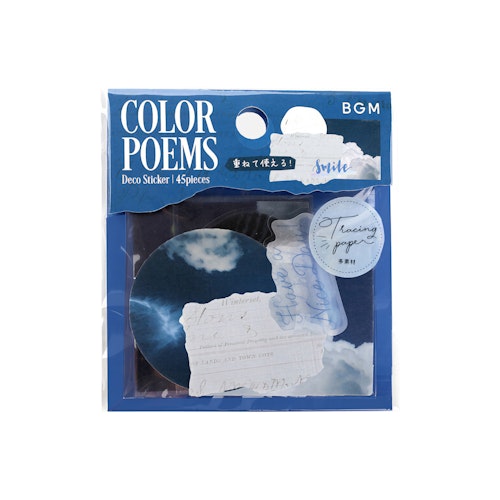 BGM Flake Stickers Color Poems / Navy Tracing Paper
