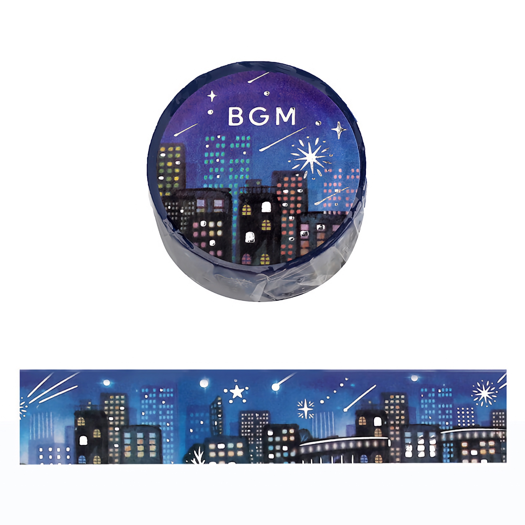 BGM Washi Tape Foil Night of Shooting Stars / City 20 mm