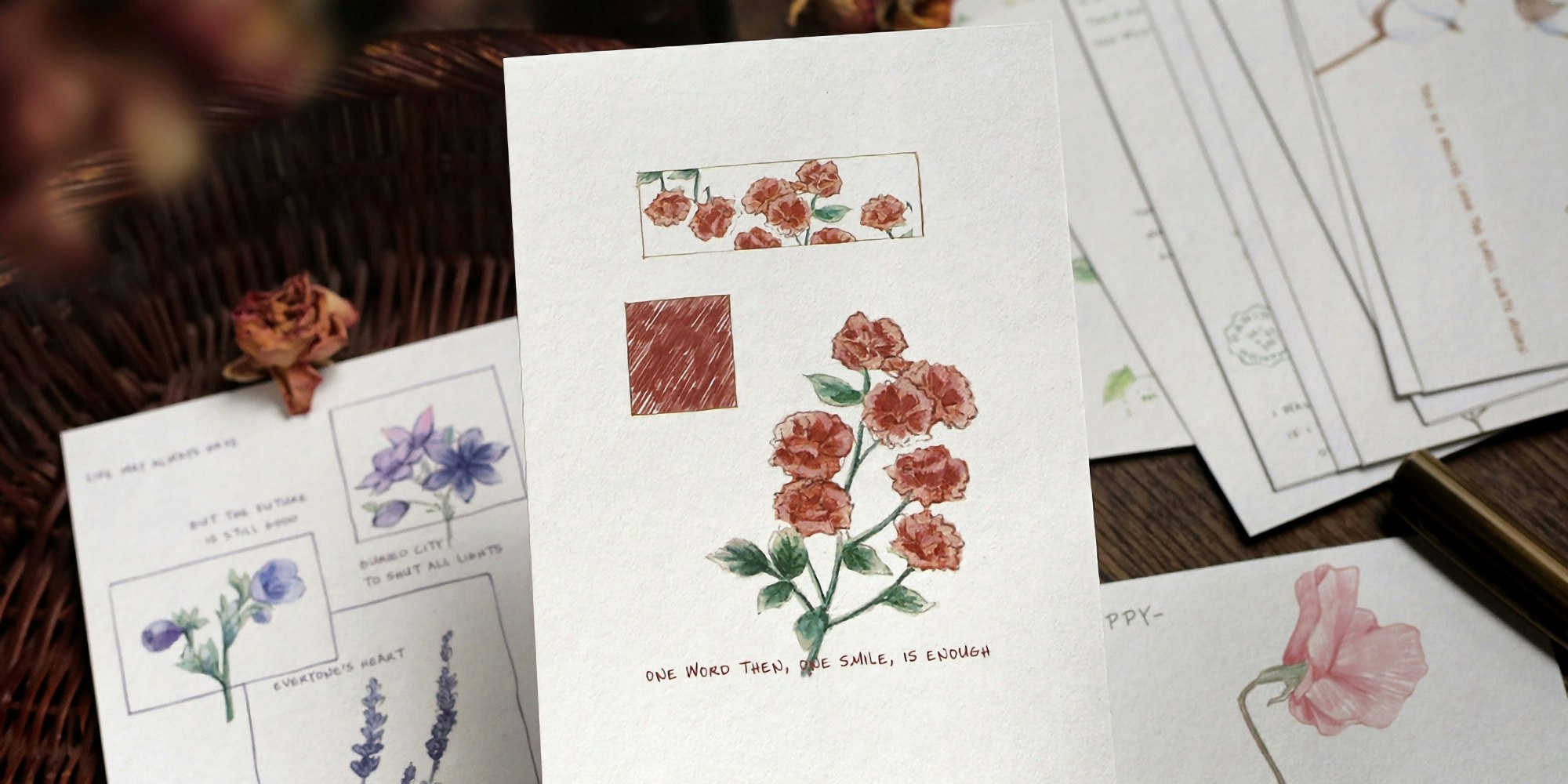 BGM Postcard Set Encyclopedia of Plants