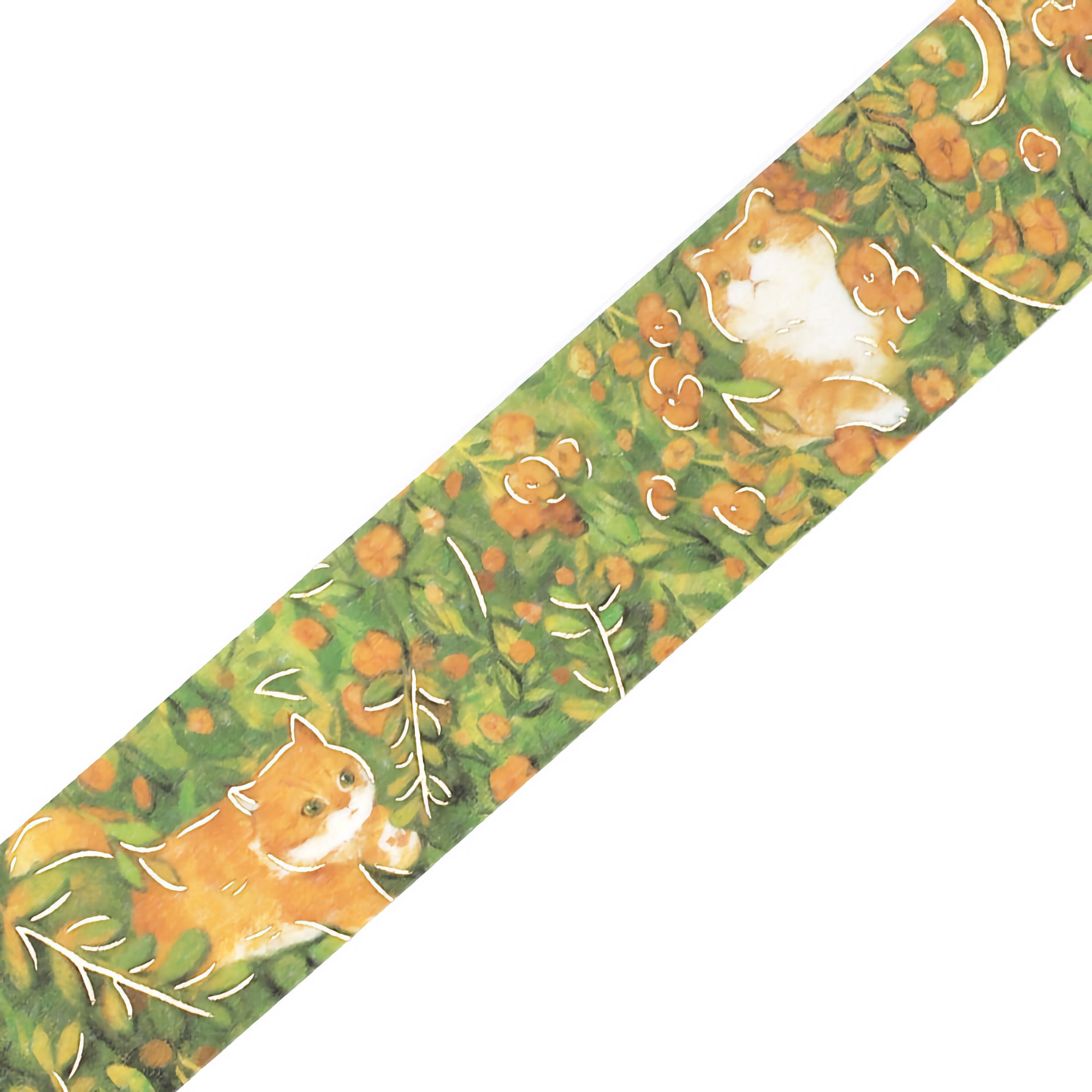 BGM Washi Tape Special Foil Flowers and Cats / Find Me 20 mm