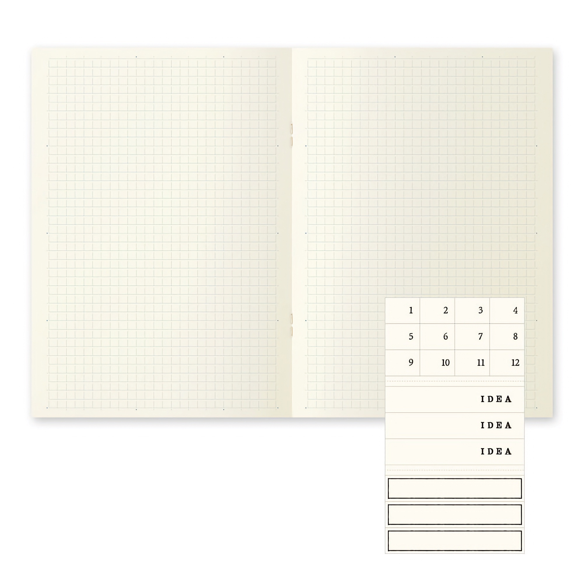 Midori MD Notebook Light [A5] Rutad 3-pack