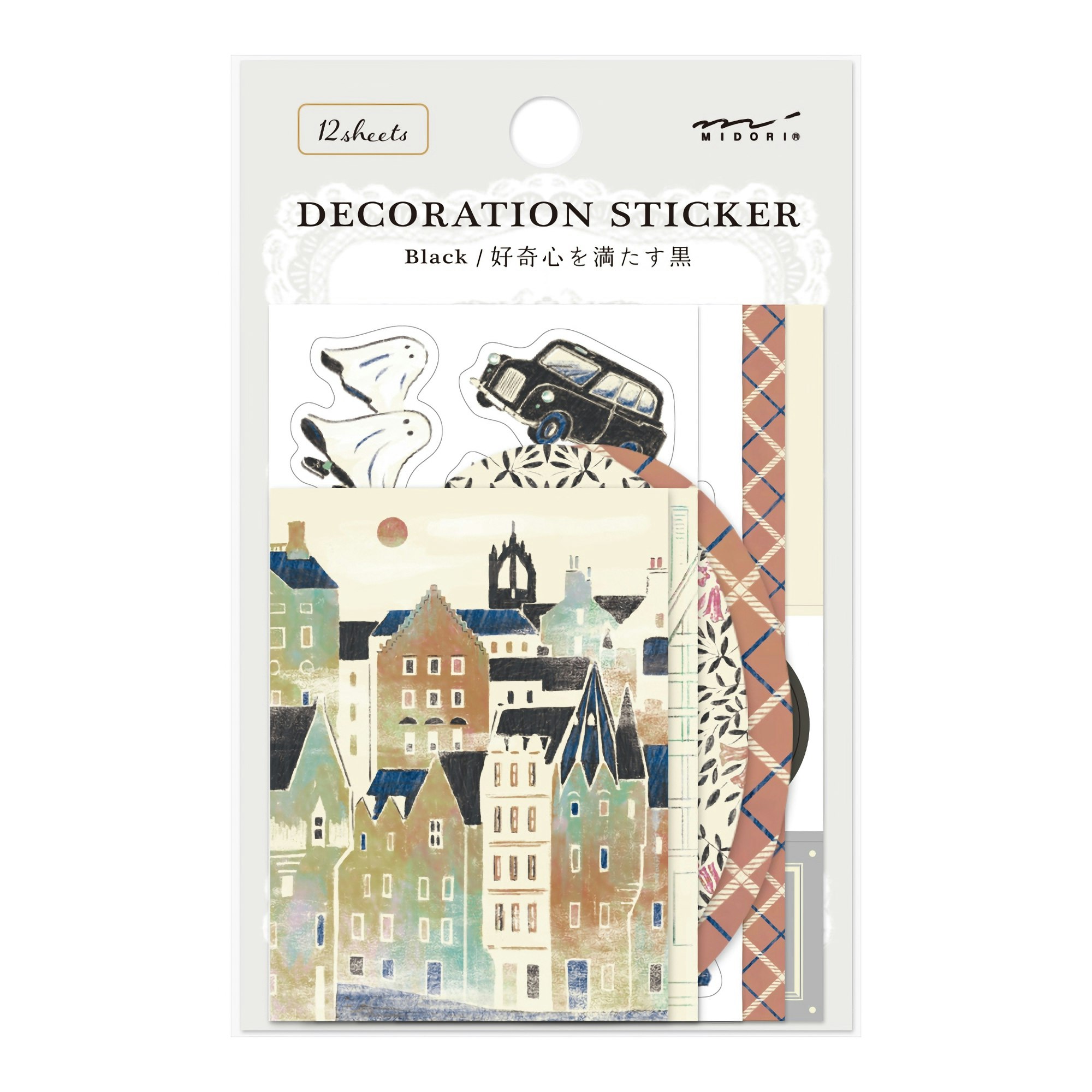 Midori Decoration Sticker Black