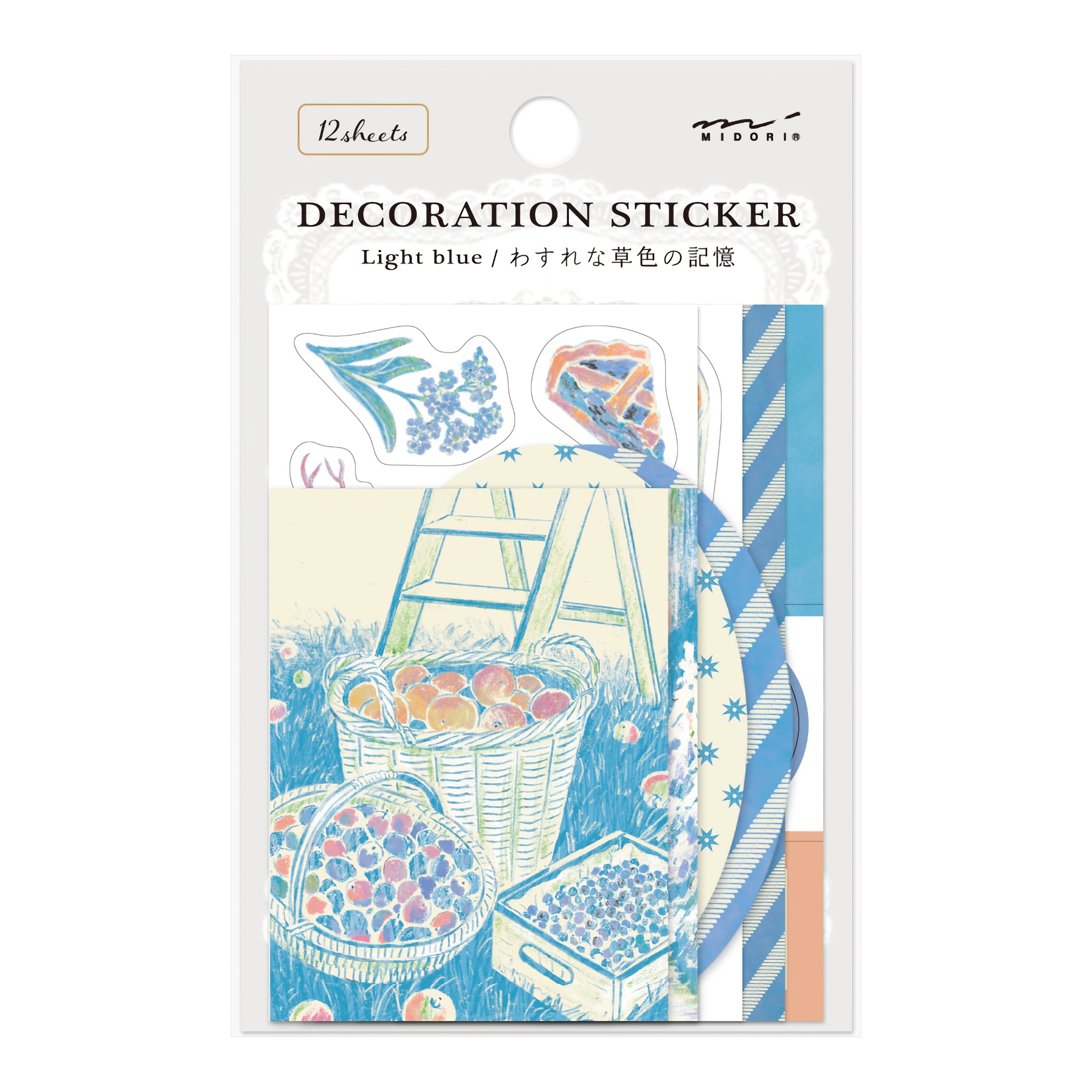 Midori Decoration Sticker Light Blue