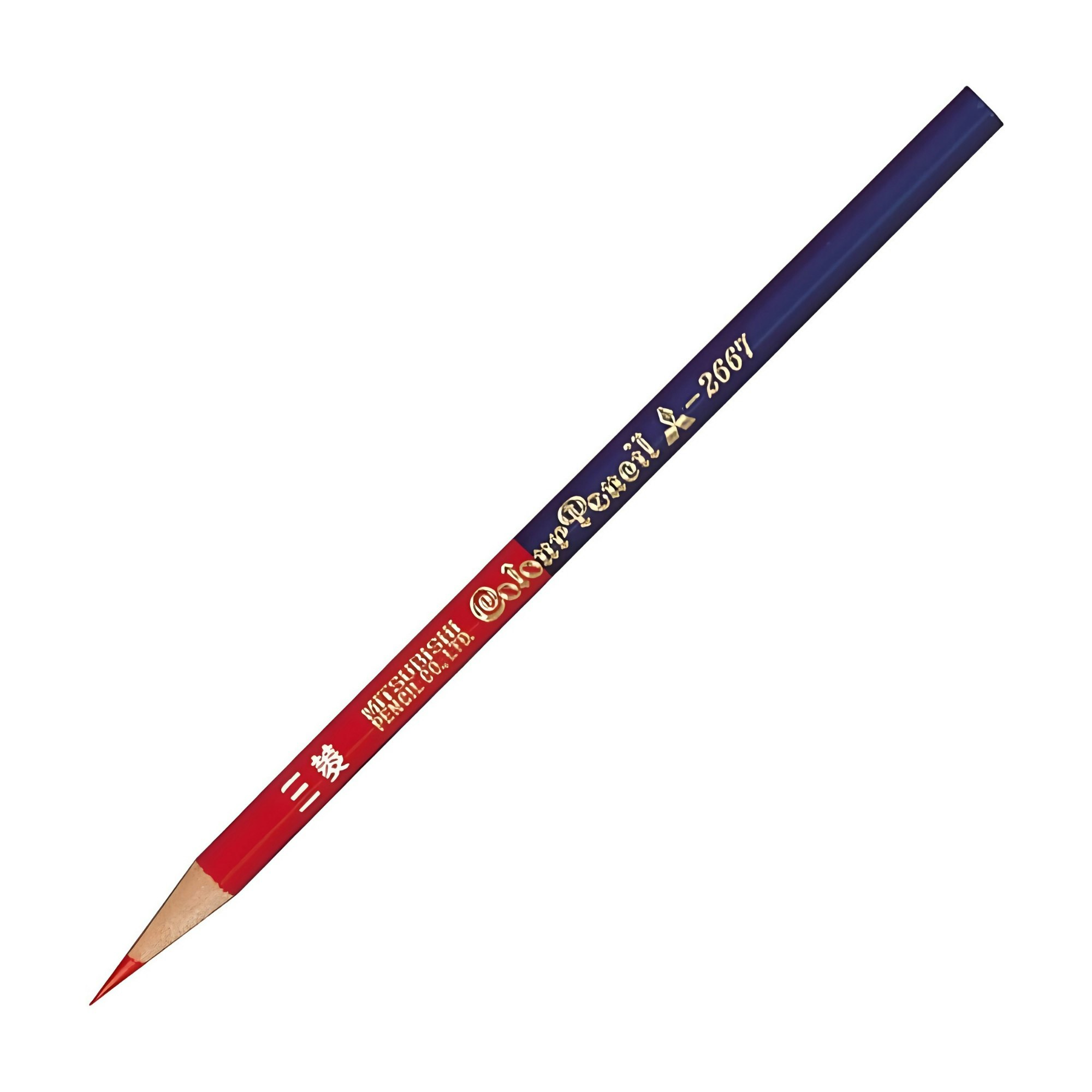 Uni Mitsubishi Colored Pencils Vermilion and Prussian Blue (Pack of 12)