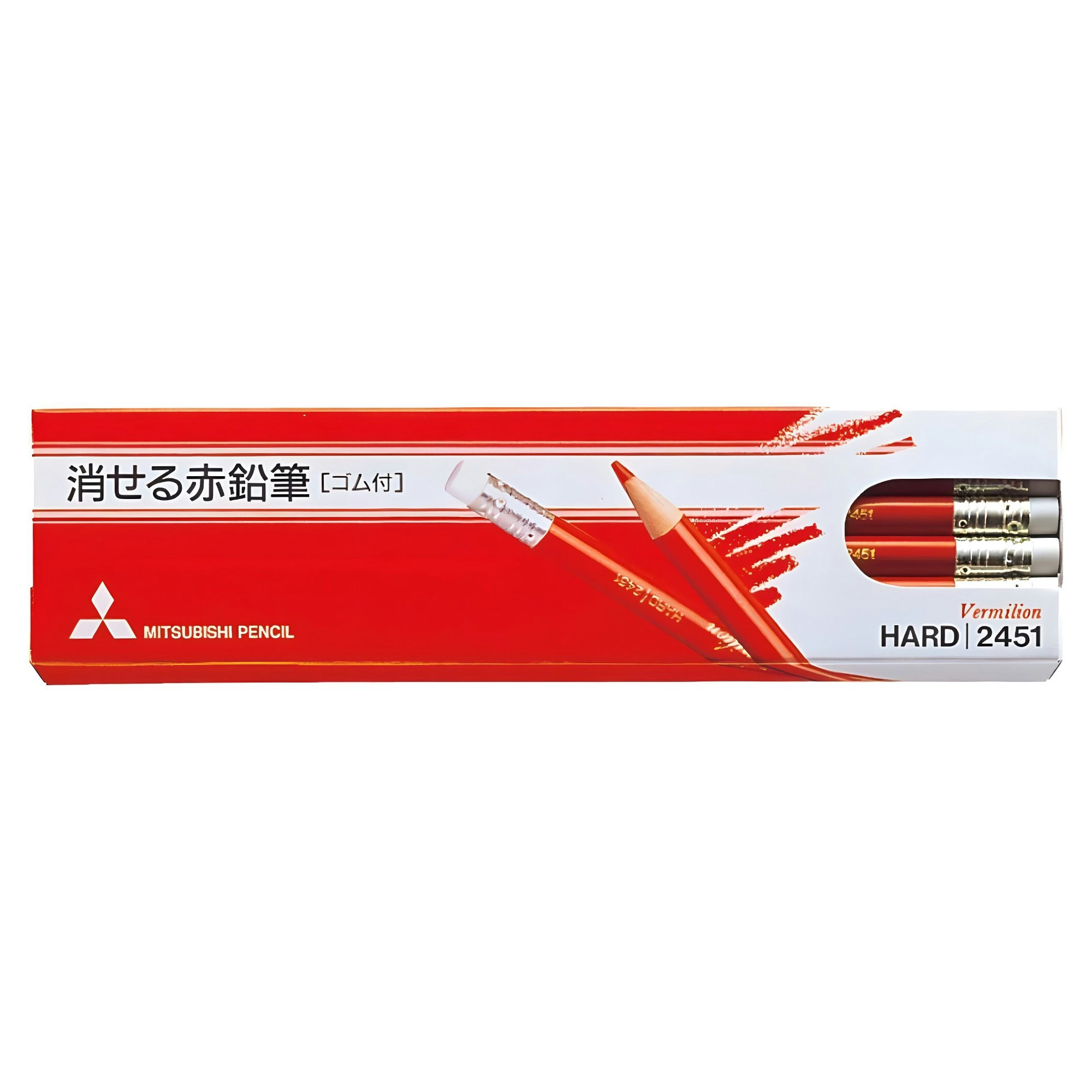 Uni Mitsubishi Erasable Color Pencils Vermilion (Pack of 12)