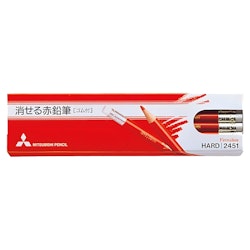 Uni Mitsubishi Erasable Color Pencils Vermilion 12-pack