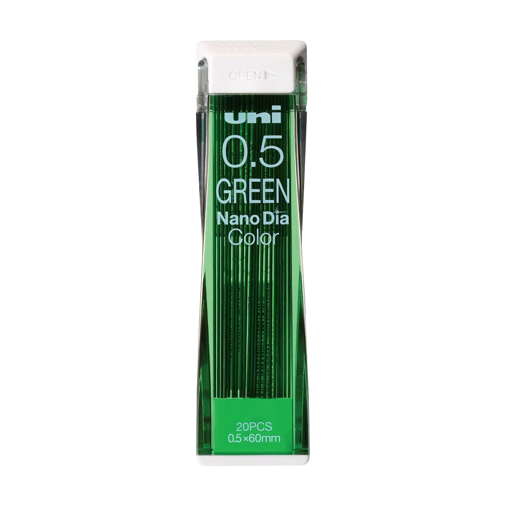 Uni Nano Dia Color Erasable Lead 0.5 mm Green
