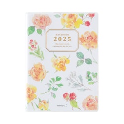 PRE-ORDER: Midori MD 2025 Pocket Diary A6 Country Time Flower