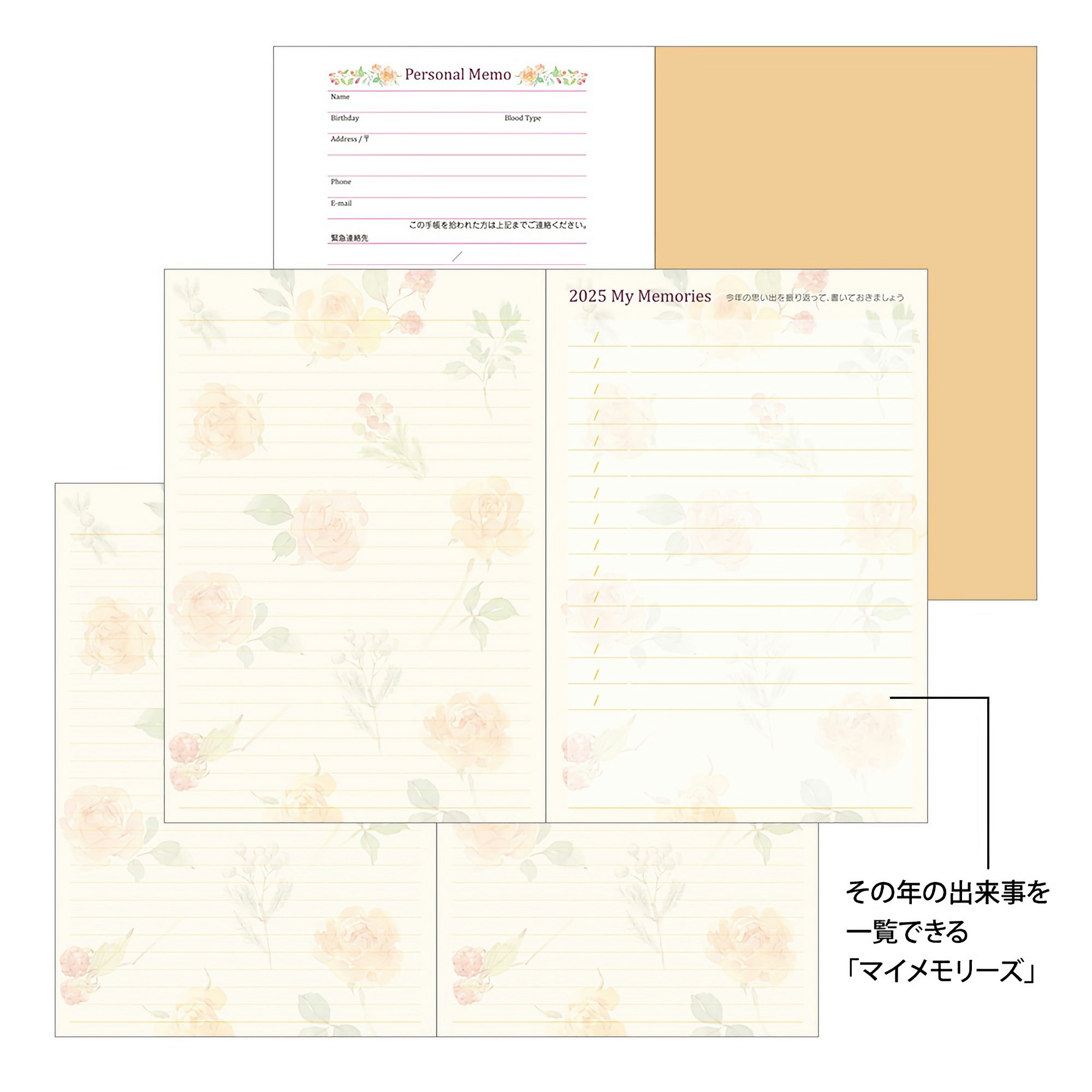 Midori MD 2025 Pocket Diary B6 Country Time Flower