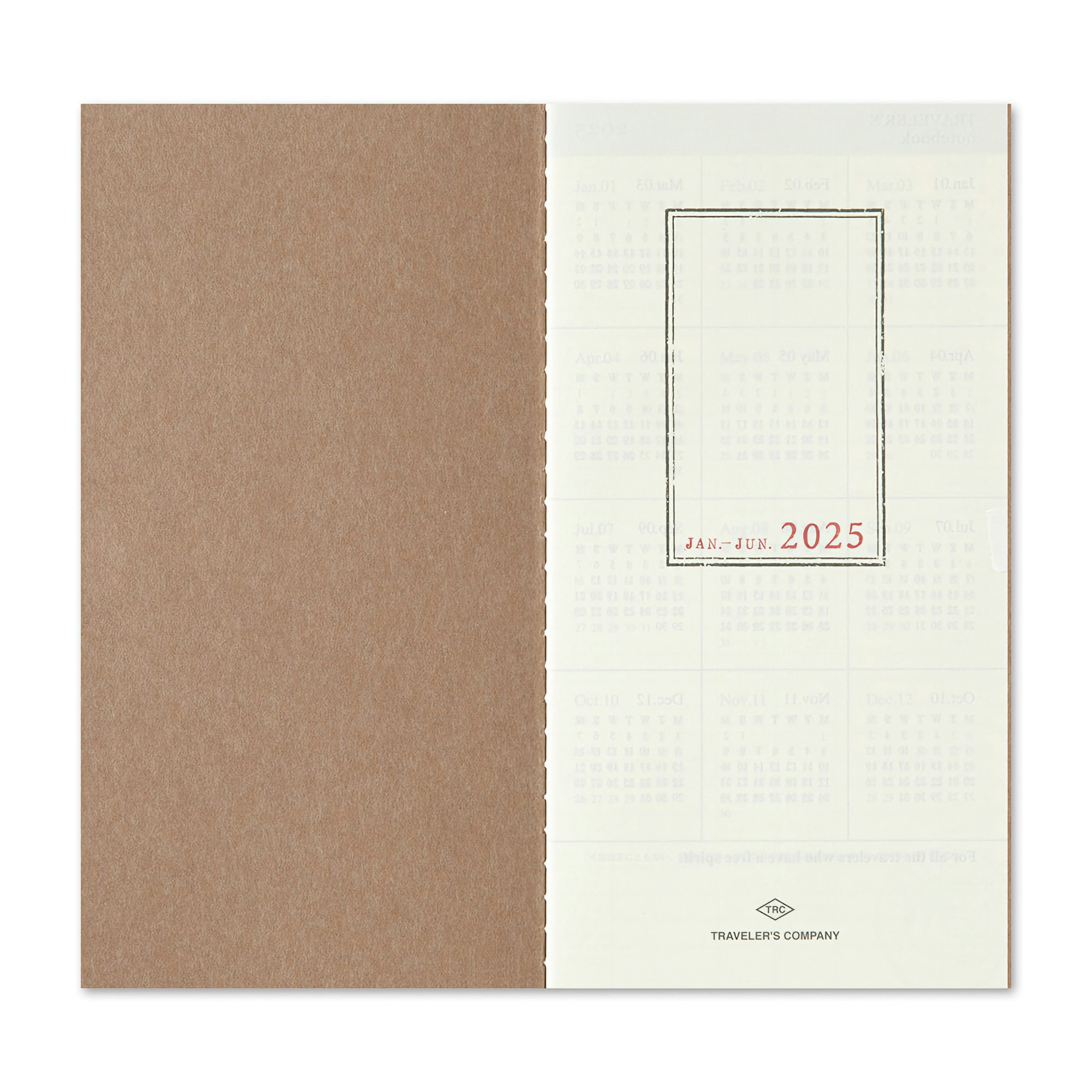 Traveler’s Company Traveler's notebook - 2025 Weekly + Vertical Refill, Regular Size