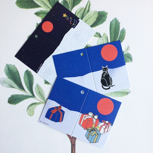 Paketkort jul, 3 st