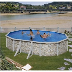 Planet Pool Stenimitation oval 500x300, H120 cm