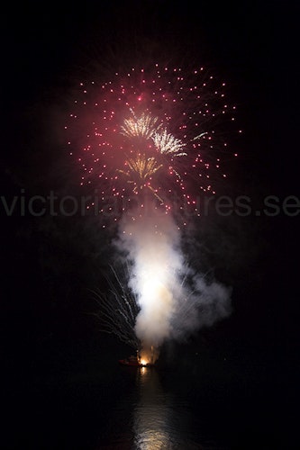 Fireworks ocean