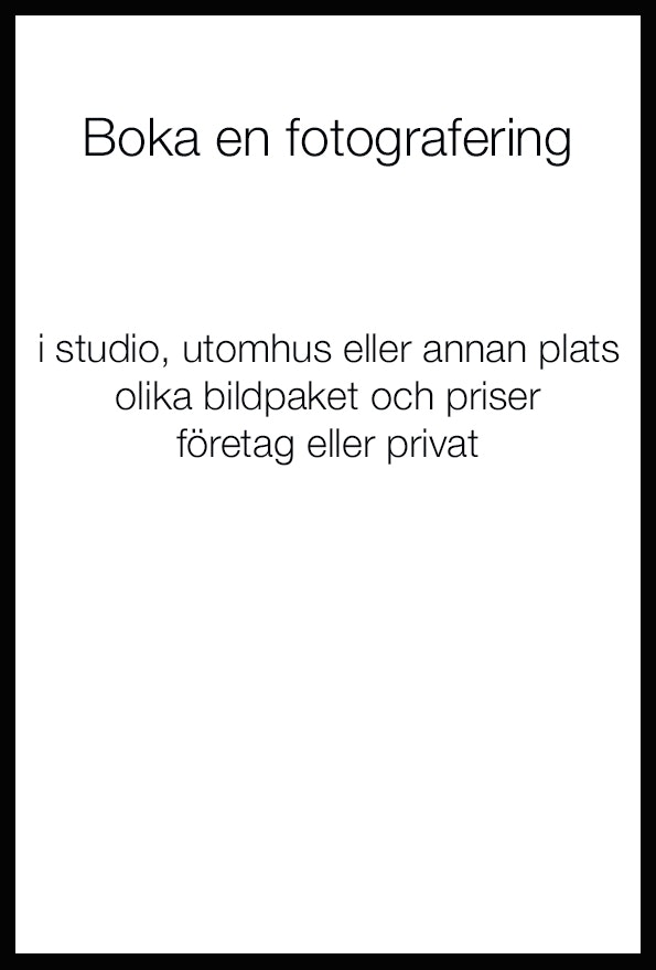 Boka fotografering / Book a photo shoot