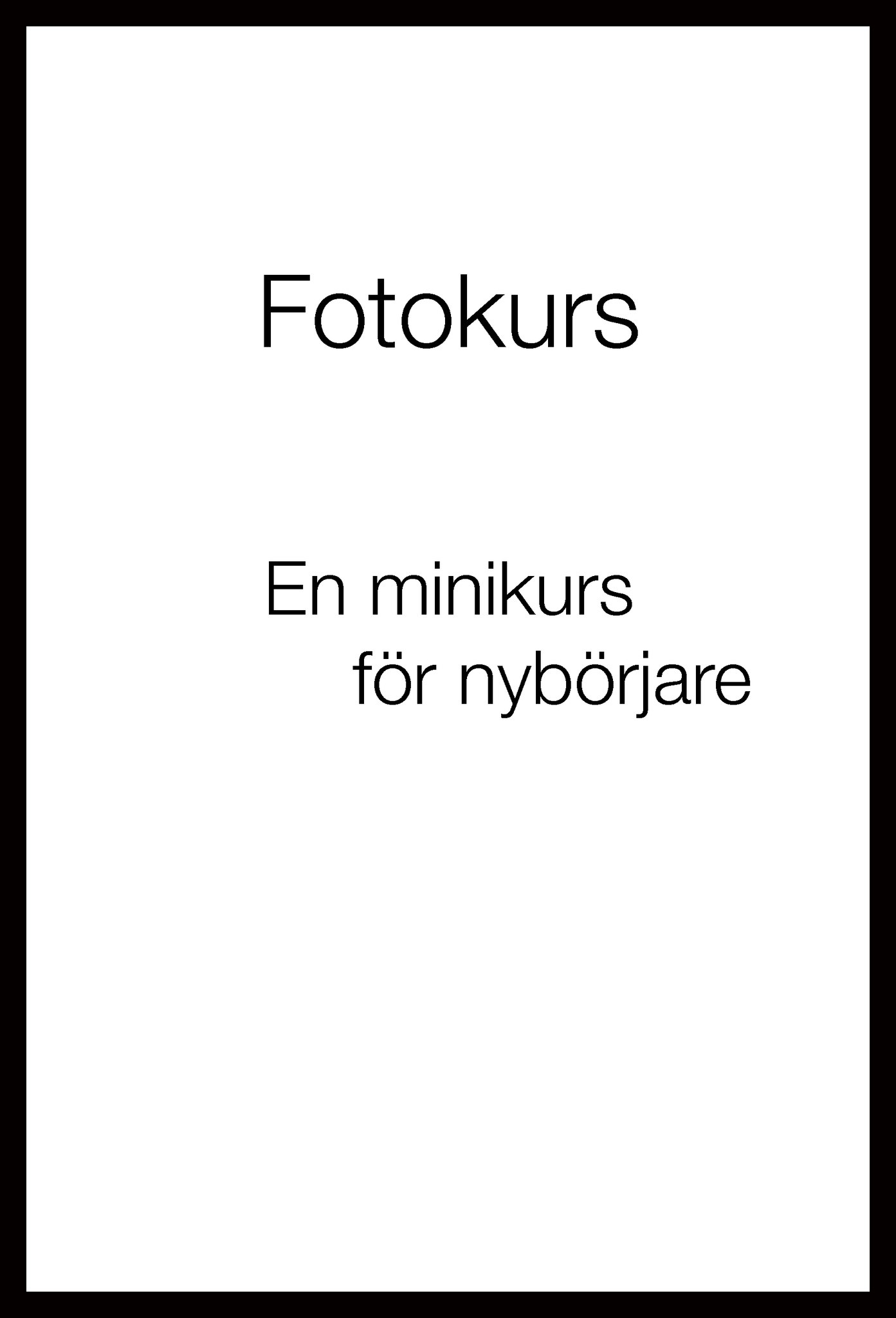 Fotokurs