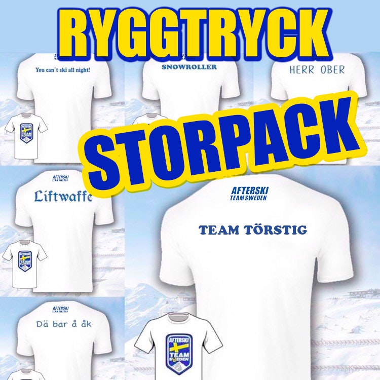 STORPACK 10st : T-shirt + Ryggtryck