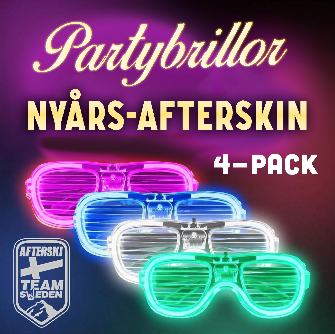 Partybrillor Lysdioder 4-pack