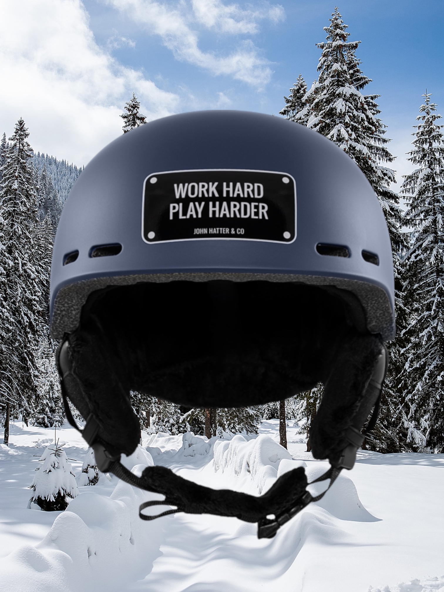 Skidhjälm - John Hatter -”Work Hard Play Harder”