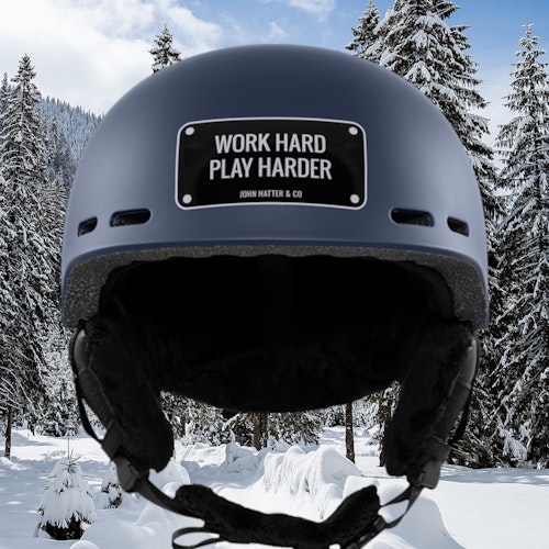 Skidhjälm - John Hatter -”Work Hard Play Harder”